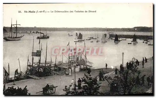 Ansichtskarte AK St Malo Le Debarcadere des Vedettes de Dinard Bateaux