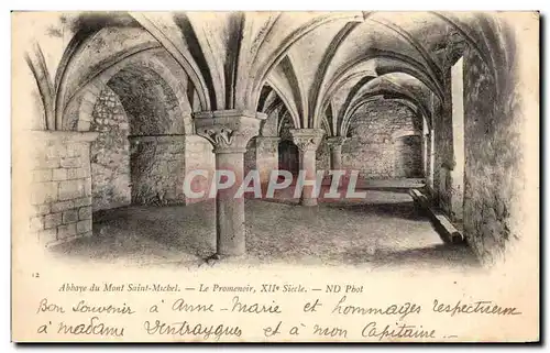 Cartes postales Abbaye du Mont Saint Michel Le Promenoir