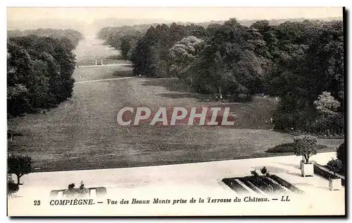 Cartes postales Compiegne Vue des Beaux Monts Prise de la terrasse du Chateau