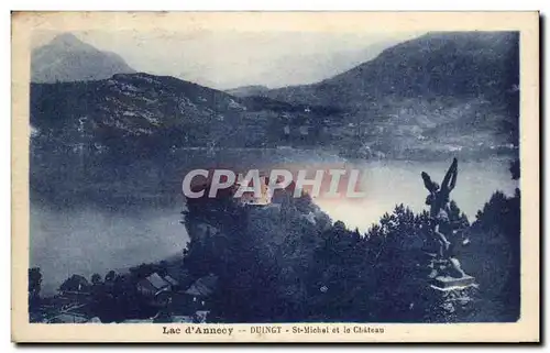 Cartes postales Lac d&#39Annecy Duingt St Michel et le Chateau