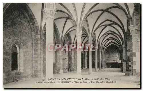 Cartes postales Mont Saint Michel L&#39Abbaye Salle des Hotes