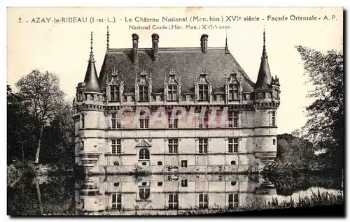 Cartes postales Azay le Rideau Le Chateau National