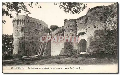 Cartes postales Dinan Le Chateau de la Duchesse Anne et la Fausse Porte