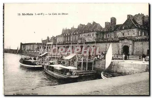 Ansichtskarte AK St Malo La Cale de Dinan Bateaux