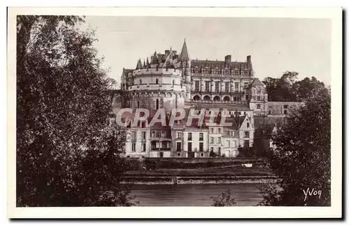 Cartes postales Chateau d&#39Amboise Vu des bords de la Loire