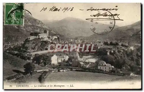 Cartes postales Lourdes Le Chateau et les Montagnes