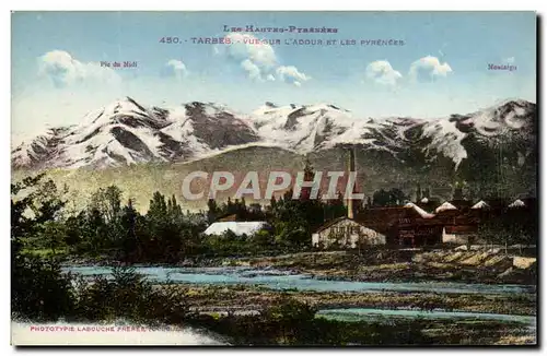 Cartes postales Tarbes Vue Sur L&#39Adour Et Les Pyrenees