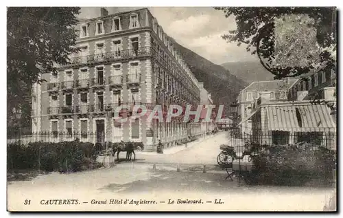 Cartes postales Cayterets Grand Hotel d&#39Angleterre Le Boulevard