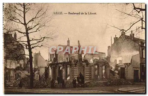 Cartes postales Lille Boulevard de la Liberte Militaria