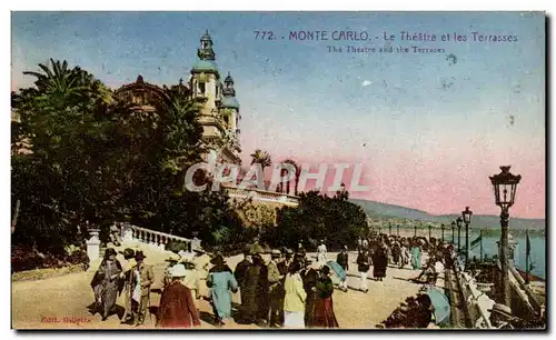 Cartes postales Monte Carlo Le Theatre Et Les Terrasses