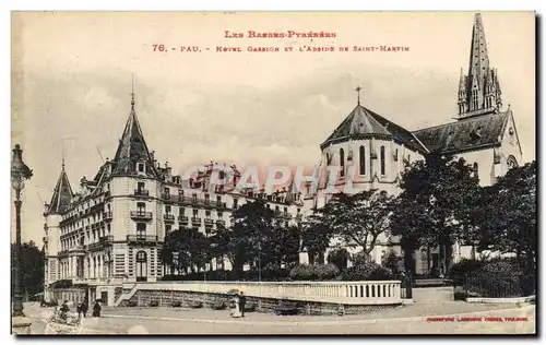 Cartes postales Les Hautes Pyrenees Pau Hotel Gassion Et L&#39Abside de Saint Martin