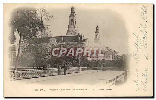 Cartes postales Pau Palais d&#39Hiver Pont du Boulevard