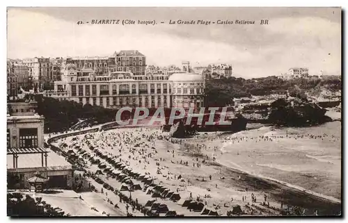 Cartes postales Biarritz La Grande Plage Casino Bellevue