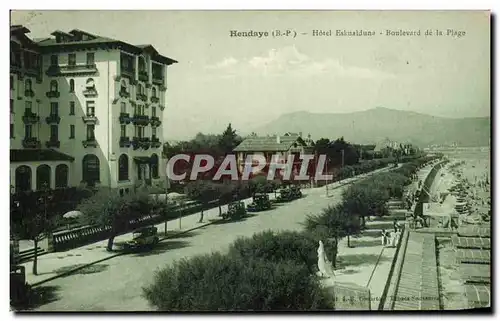 Cartes postales Hendaye Hotel Esknalduna Boulevard De La Plage