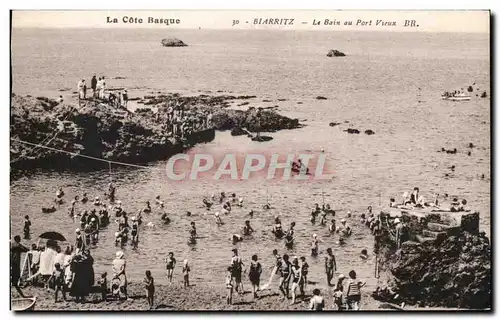 Ansichtskarte AK La Cote Basque Biarritz La Bain au Port vieux