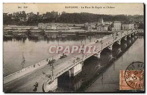 Cartes postales Bayonne Le Pont St Esprit et L&#39Adour