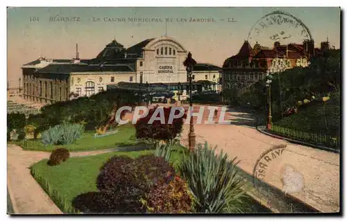 Cartes postales Biarritz La Casino Municipal et les jardins