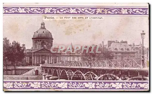 Cartes postales Paris Le Pont des Arts et L'Institut
