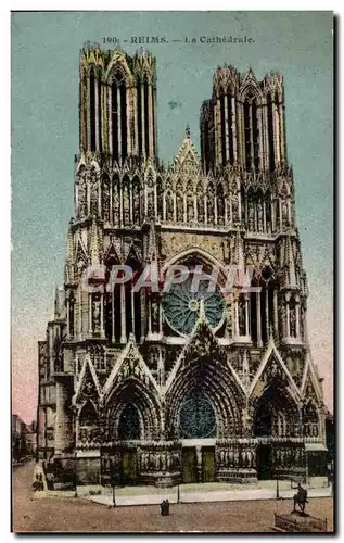 Cartes postales Reims La Cathedrale