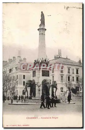 Cartes postales Chambery Fontaine de Boigne Elephants