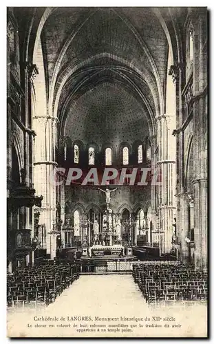 Cartes postales Cathedrale De Langres Monument Historques Le choeur Est