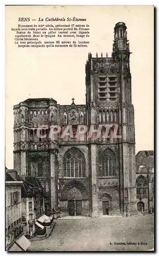 Cartes postales Sens La Cathedrale St Etienne