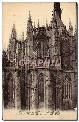 Ansichtskarte AK Abbaye Du Mont Saint Michel Abside De l&#39Eglise