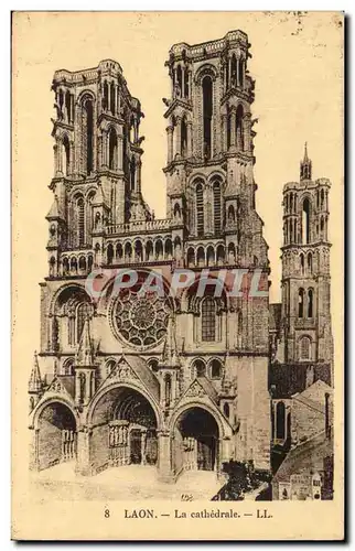 Cartes postales Laon La Cathedrale