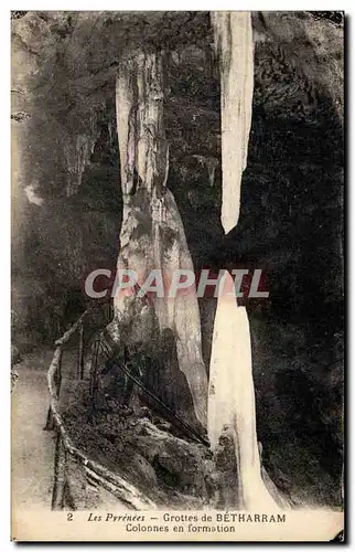 Cartes postales Les Pyrenees Grottes De Betharram Colonnes En Formation