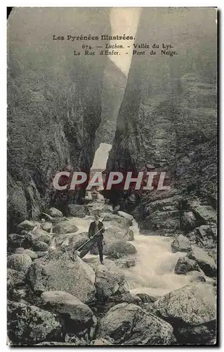 Ansichtskarte AK Les Pyrenees Illustrees Luchon Vallee du Lys La Rue d&#39Enfer