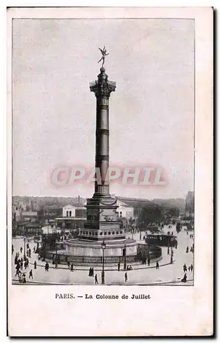 Cartes postales Paris la Colonne de Juillet Publicite Oriflamme Petrole de luxe