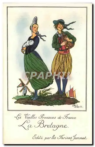 Cartes postales Les Vieilles Provinces de France La Bretagne Jammet Publicite Farines Jammet