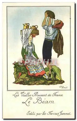 Cartes postales Les Vieilles Provinces de France Le Bearn Publicite Farines Jammet