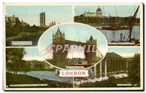 Cartes postales The Tower Bridge London Thames at Blackfriarts British Museum