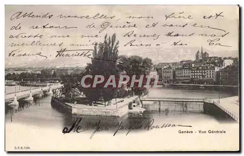 Cartes postales Geneve Vue Generale