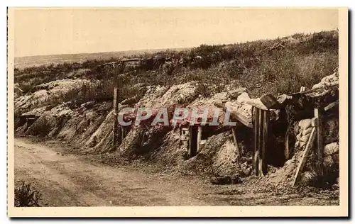 Cartes postales Emplacement de batteries surplombant le Ravin de la Mort Militaria