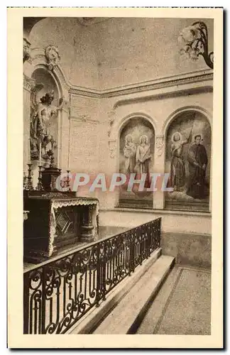 Cartes postales La Chapelle des Carmelites de Lisieux Autel Michel et Fresque des Saintts