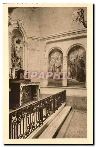 Cartes postales La Chapelle des Carmelites de Lisieux Autel St Michel et Fresque des Saints