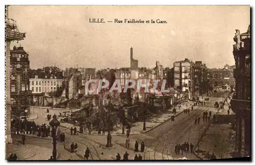 Ansichtskarte AK LIlle Rue Faidherbe et la Gare Militaria