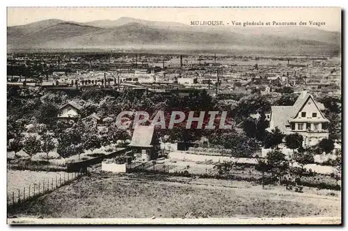 Ansichtskarte AK Mulhouse Vue Generale et Panorama des Vosges