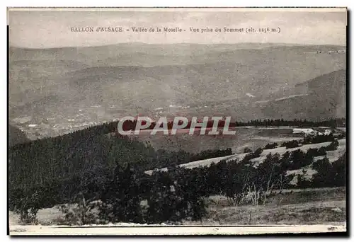 Ansichtskarte AK Ballon d&#39Alsace Vallee de la Moselle Vue Prise du Sommet