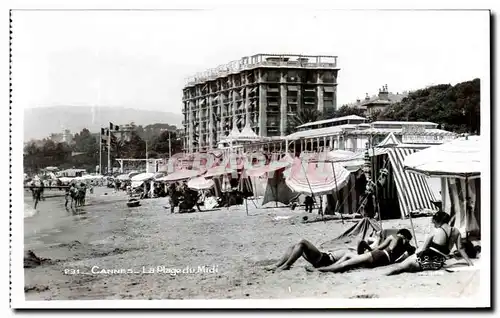 Cartes postales Cannes La Plage Du Midi