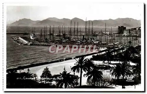 Ansichtskarte AK Cannes Interieur Du Port Et L&#39Esterel Bateaux