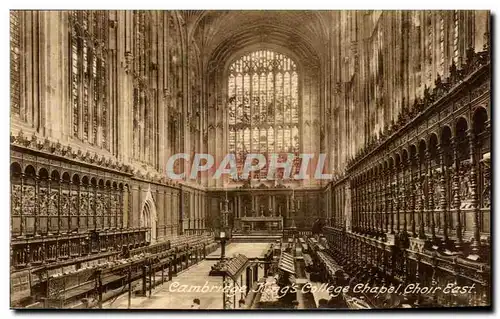 Cartes postales Cambridge King&#39s College Chapel Choir East