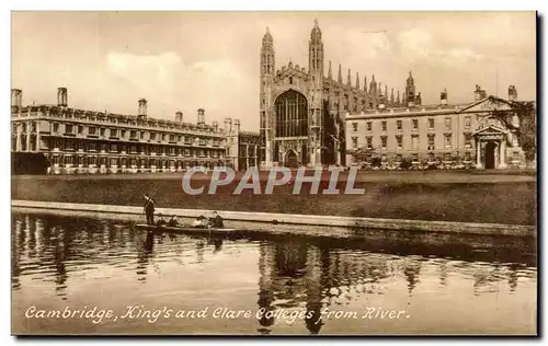 Cartes postales Cambridge King&#39s and Clare Calleges From River