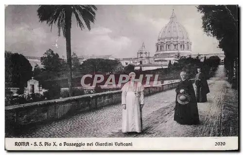 Ansichtskarte AK Roma Passeggio Noi Giardini Vaticani pape