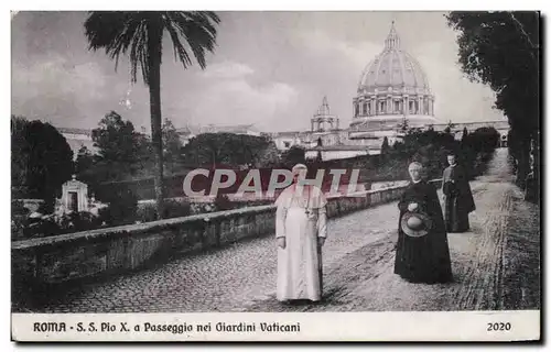 Cartes postales Roma Passeggio Noi Giardini Vaticani pape