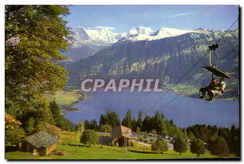 Cartes postales moderne Sesselbahn Beatenberg Niederhorn Eiger Monch Jungfrau