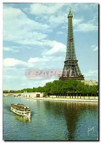 Cartes postales moderne Couleurs Et Lumiere de France paris La Tour Eiffer vue de quai de Passy