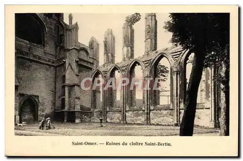 Cartes postales Saint Omer Ruines du Cloitre Saint Bertin